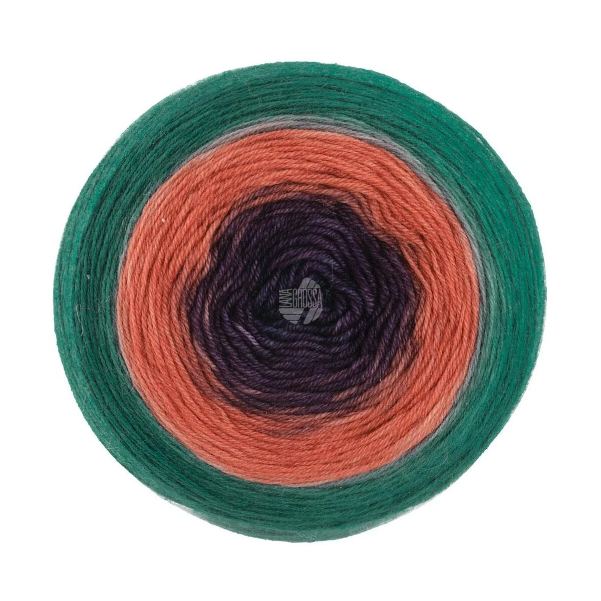 Lana Grossa - Merino Lace Aquarell 0009 dunkelbraun terrakotta dunkelpetrol