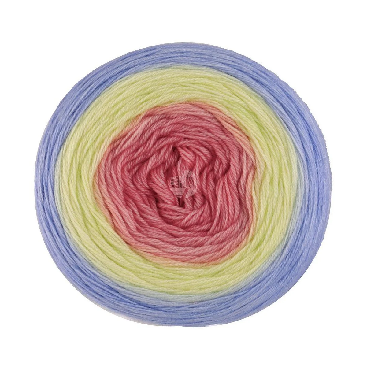 Lana Grossa - Merino Lace Aquarell 0014 lachs zitrusgelb hellgrau hellblau