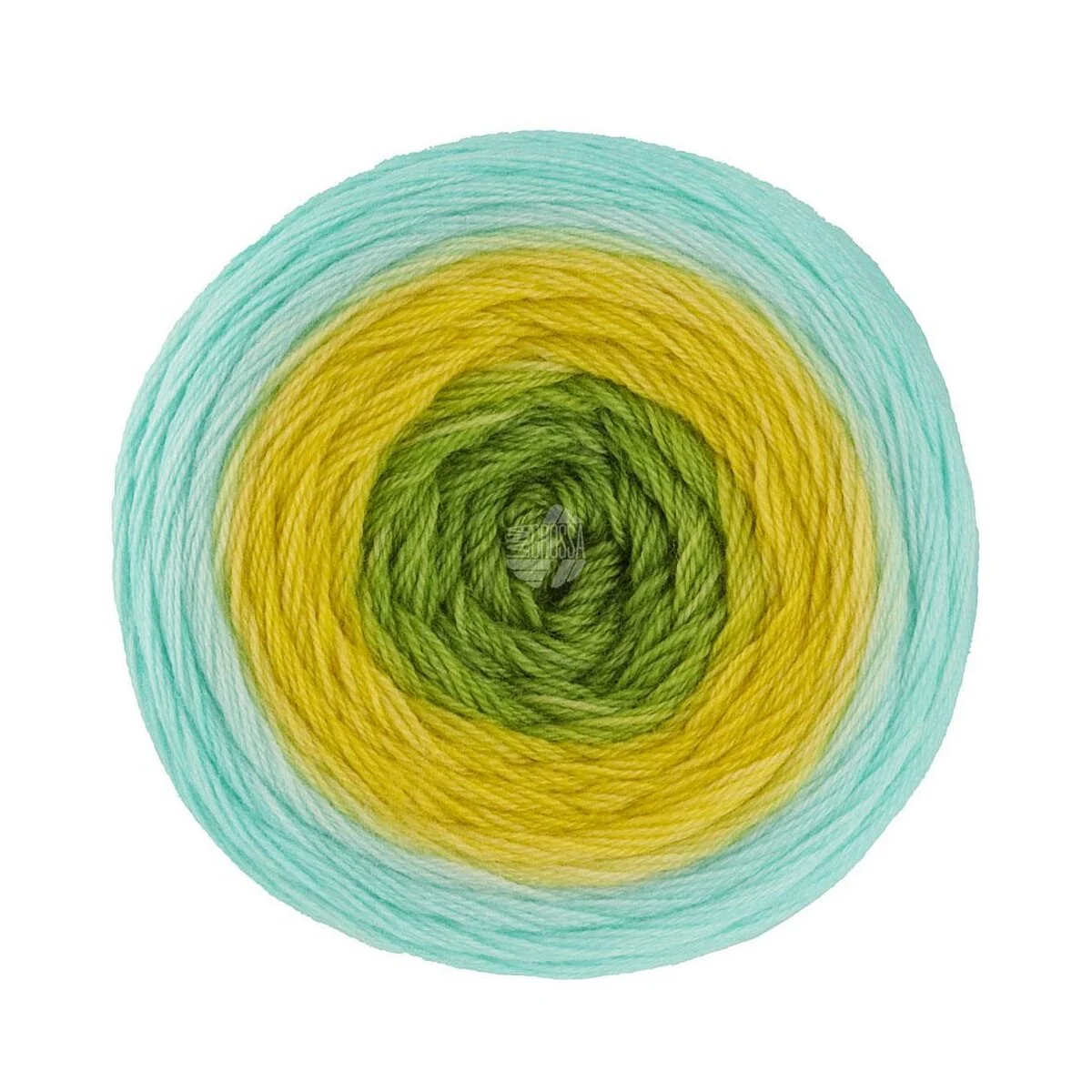 Lana Grossa - Merino Lace Aquarell 0020 kiwi leuchtendgelb aqua