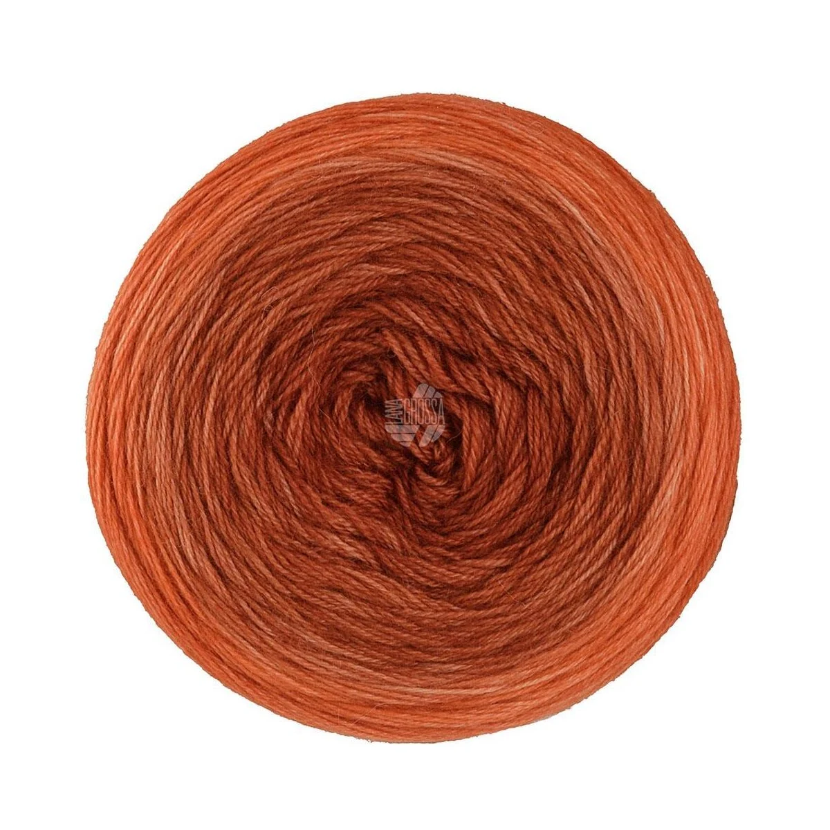 Lana Grossa - Merino Lace Aquarell 0407 terrakotta rost kürbisorange