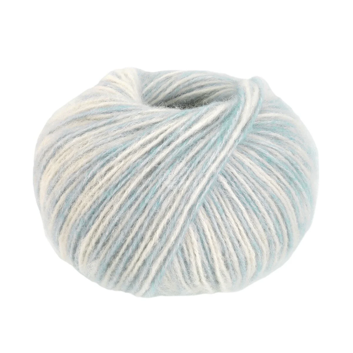 Lana Grossa - Natural Alpaca Pelo Color 0203 rohweiß hellblau