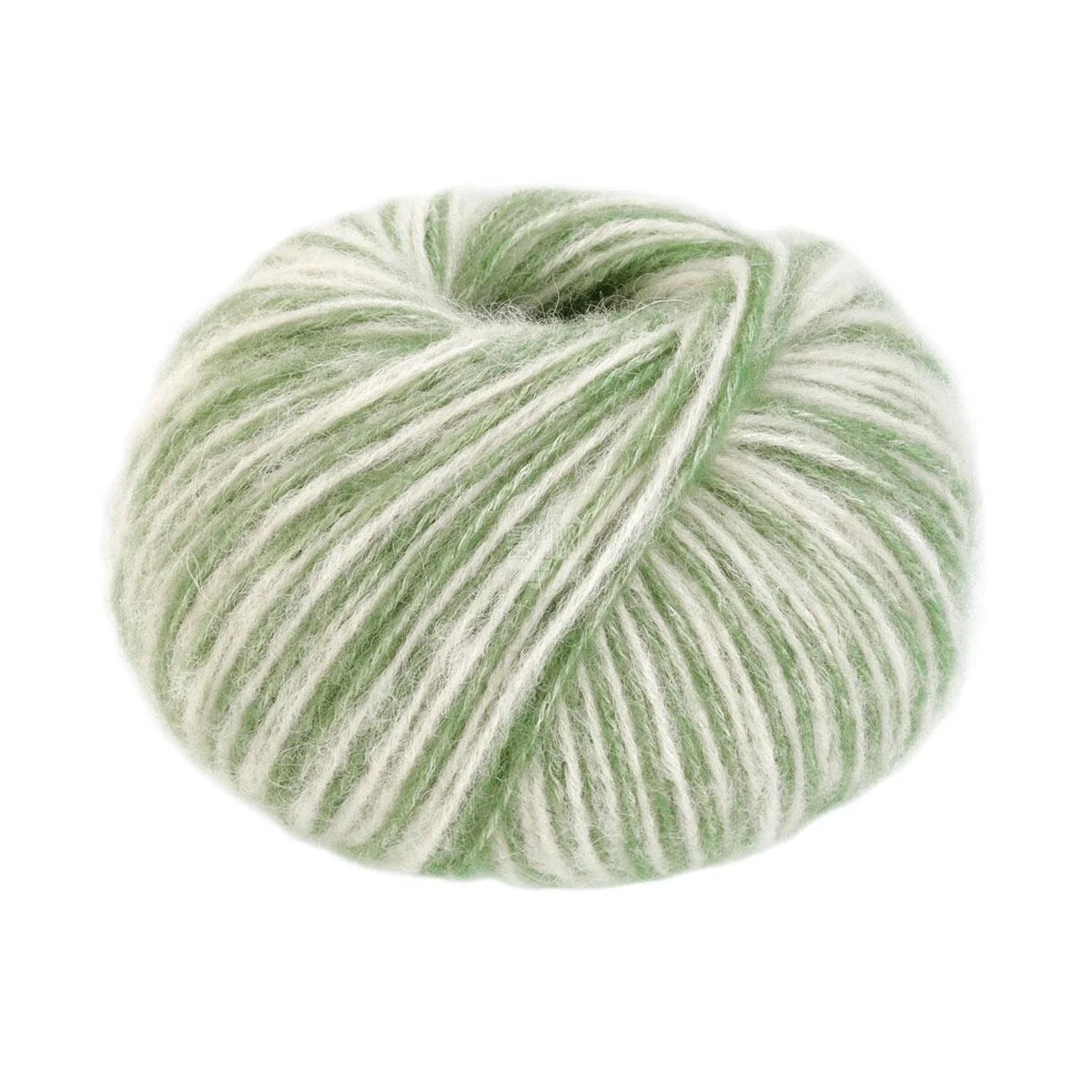Lana Grossa - Natural Alpaca Pelo Color 0205 rohweiß resedagrün