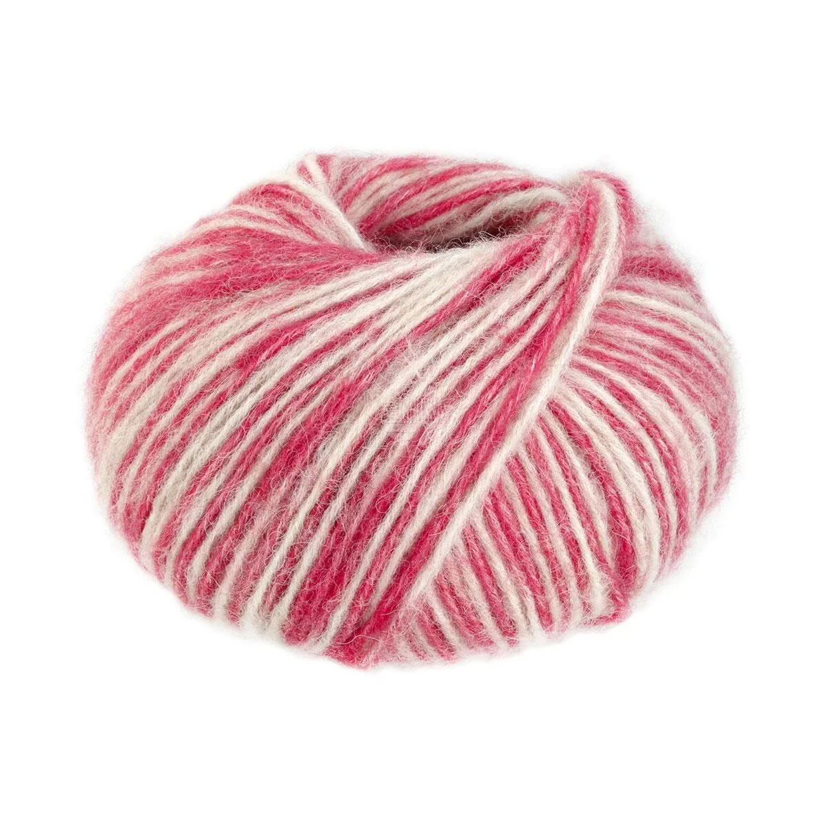 Lana Grossa - Natural Alpaca Pelo Color 0207 rohweiß kirschrot