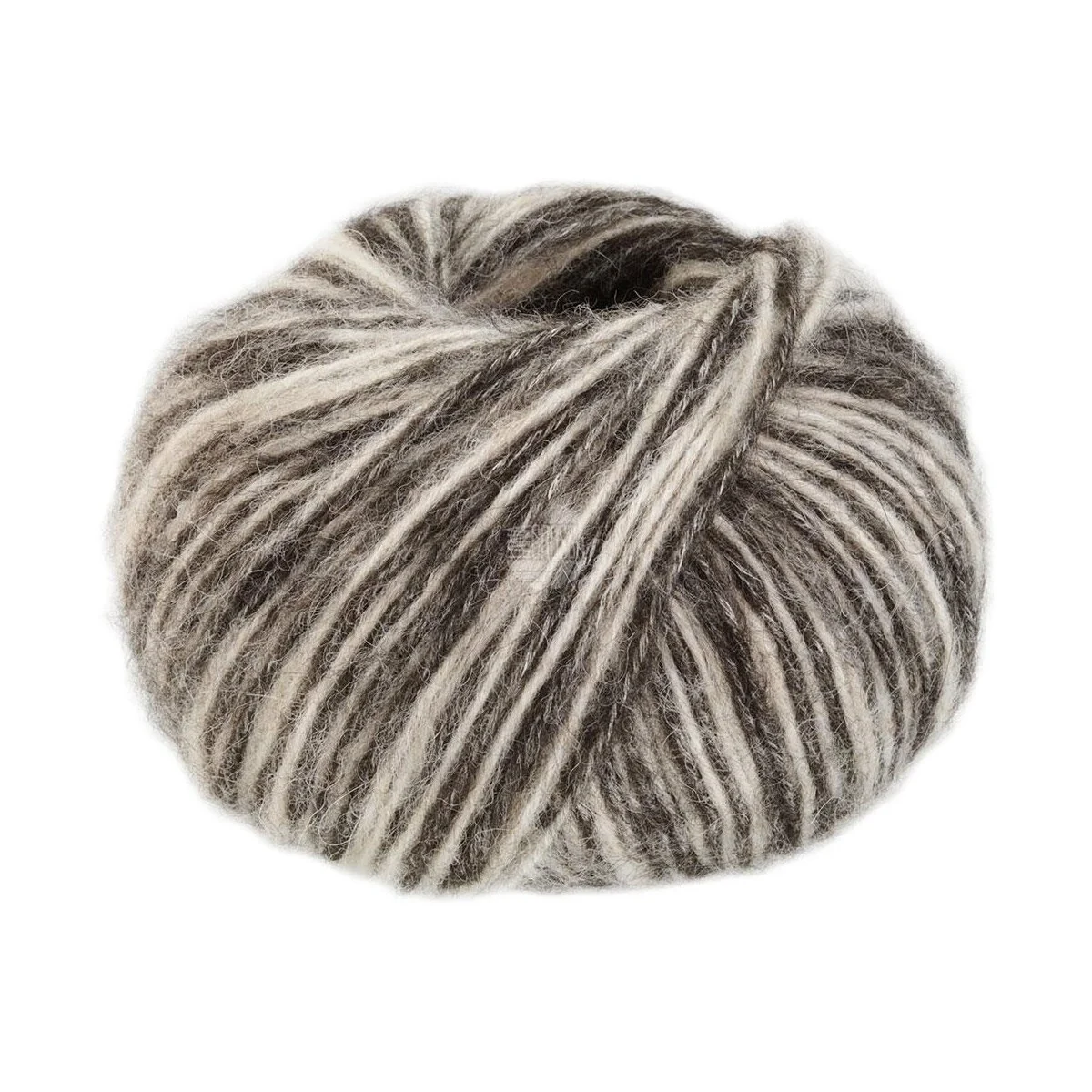 Lana Grossa - Natural Alpaca Pelo Color 0209 rohweiß anthrazit