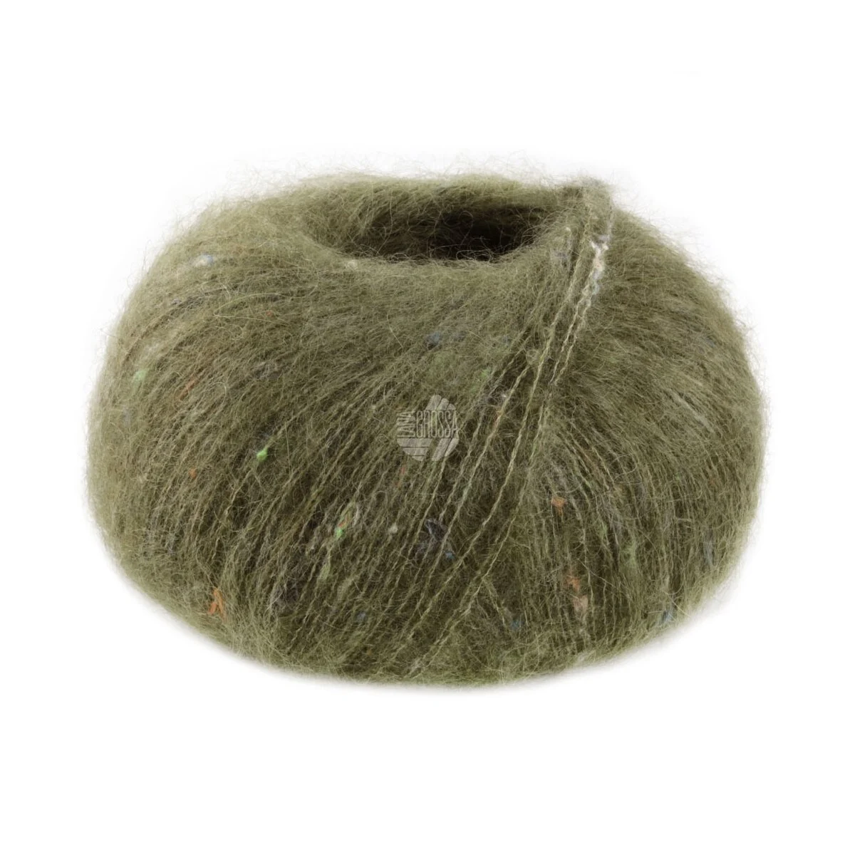 Lana Grossa - Natural Superkid Tweed 0616 olivgrün