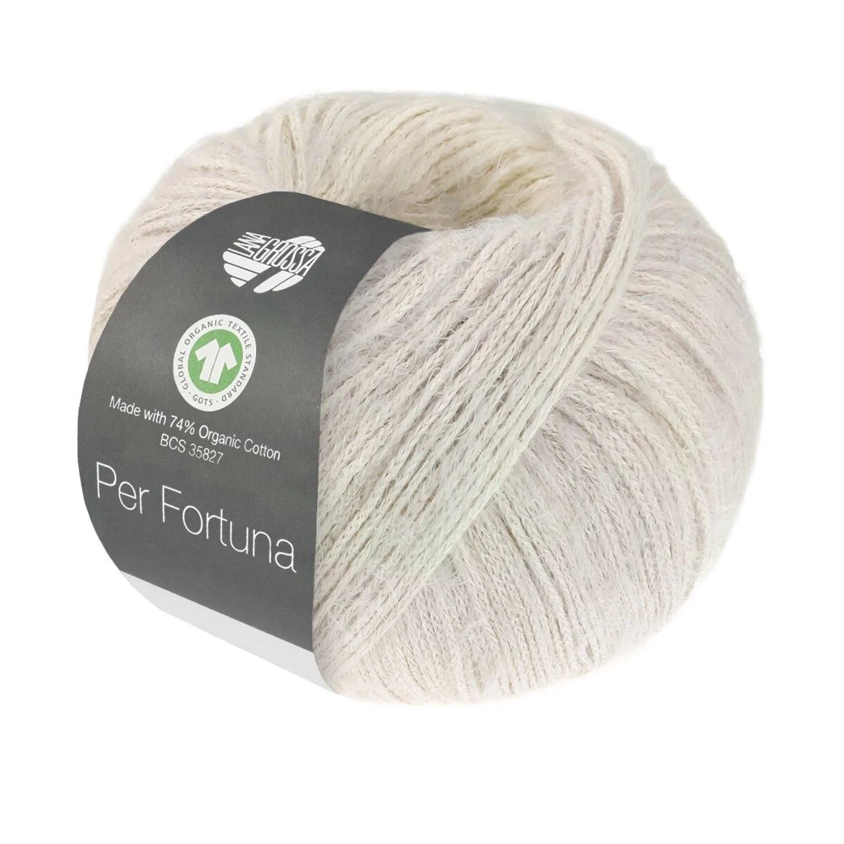 Lana Grossa - Per Fortuna Degrade GOTS 0101 graubeige rohweiß taupe