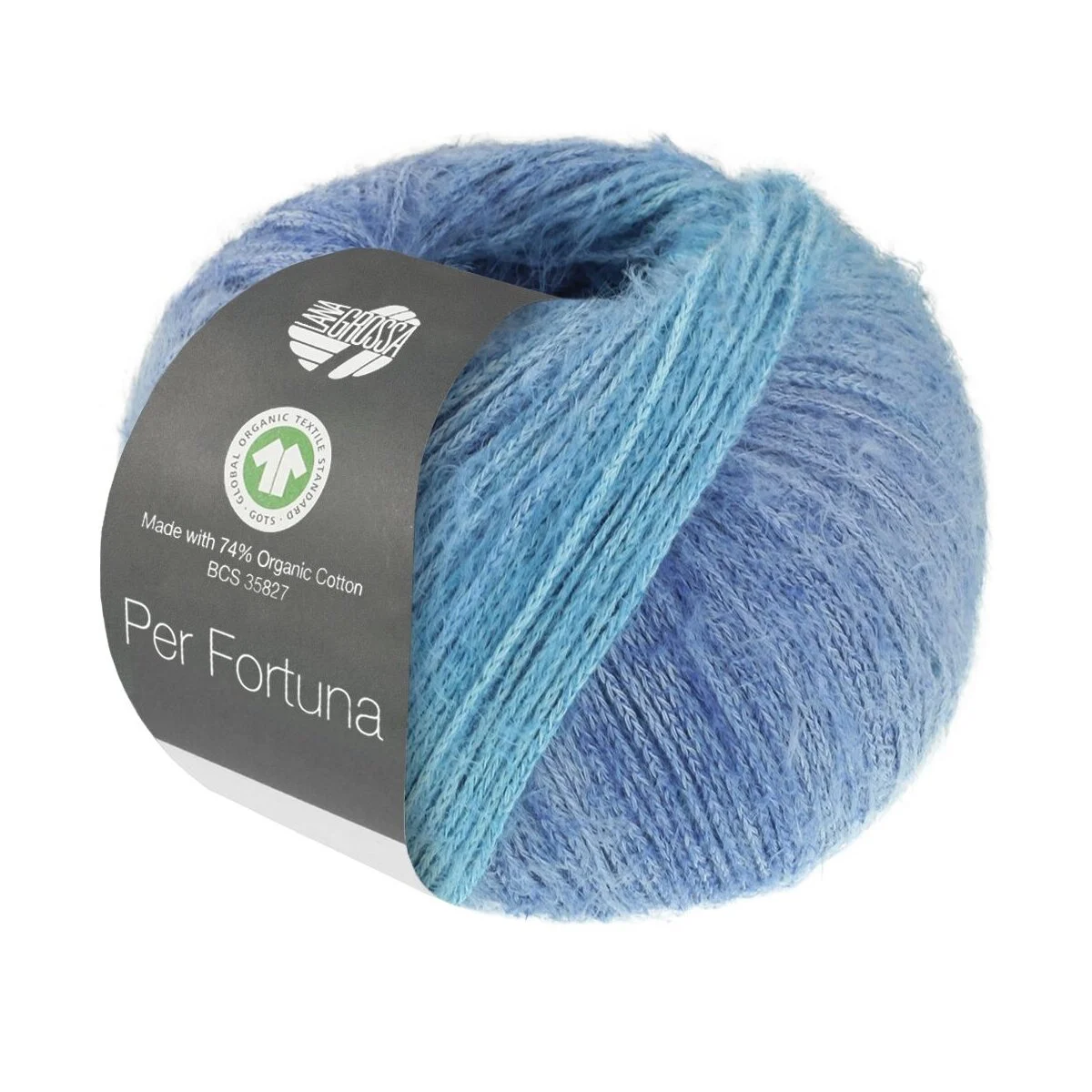 Lana Grossa - Per Fortuna Degrade GOTS 0104 türkis azurblau hellblau blau