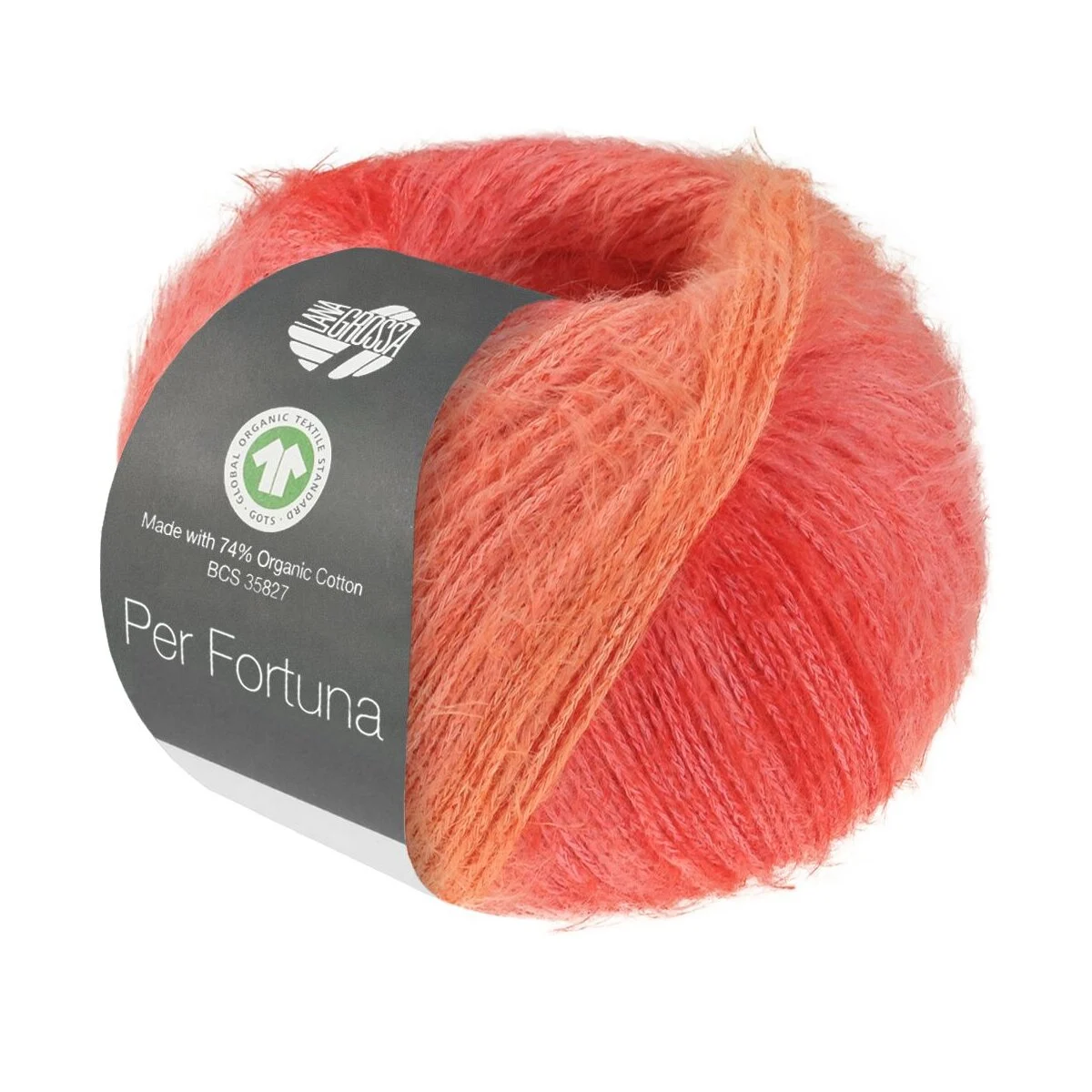 Lana Grossa - Per Fortuna Degrade GOTS 0106 mandarin orange lachs erdbeer