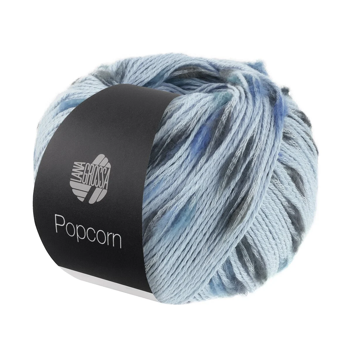 Lana Grossa - Popcorn 0006 hellblau petrol graphit