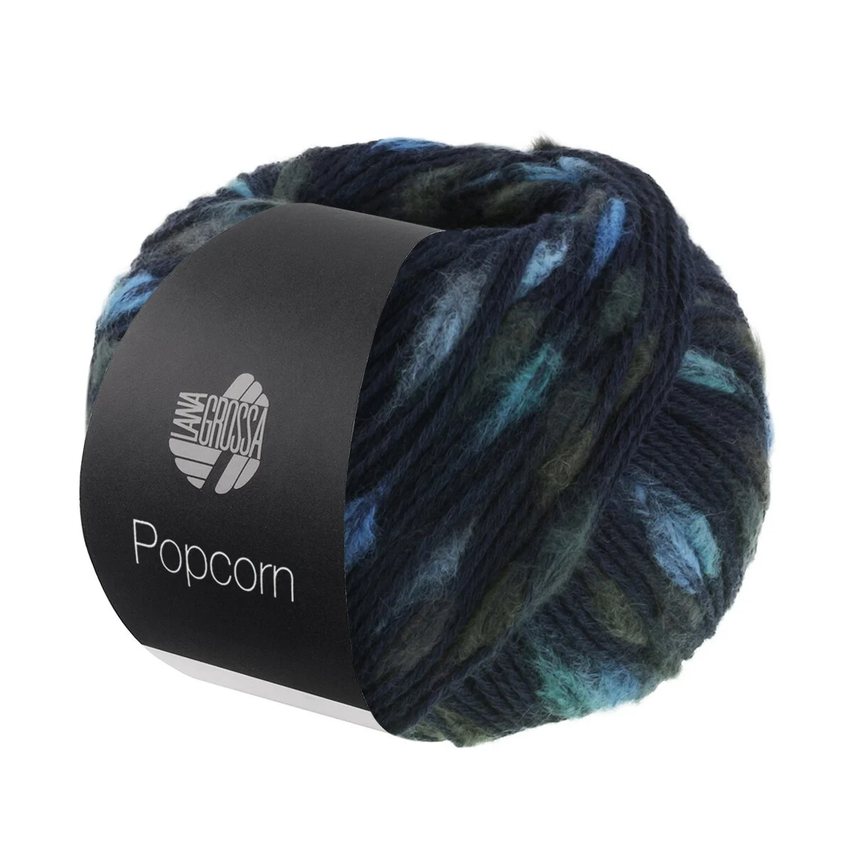 Lana Grossa - Popcorn 0007 nachtblau hellblau dunkelblau türkis