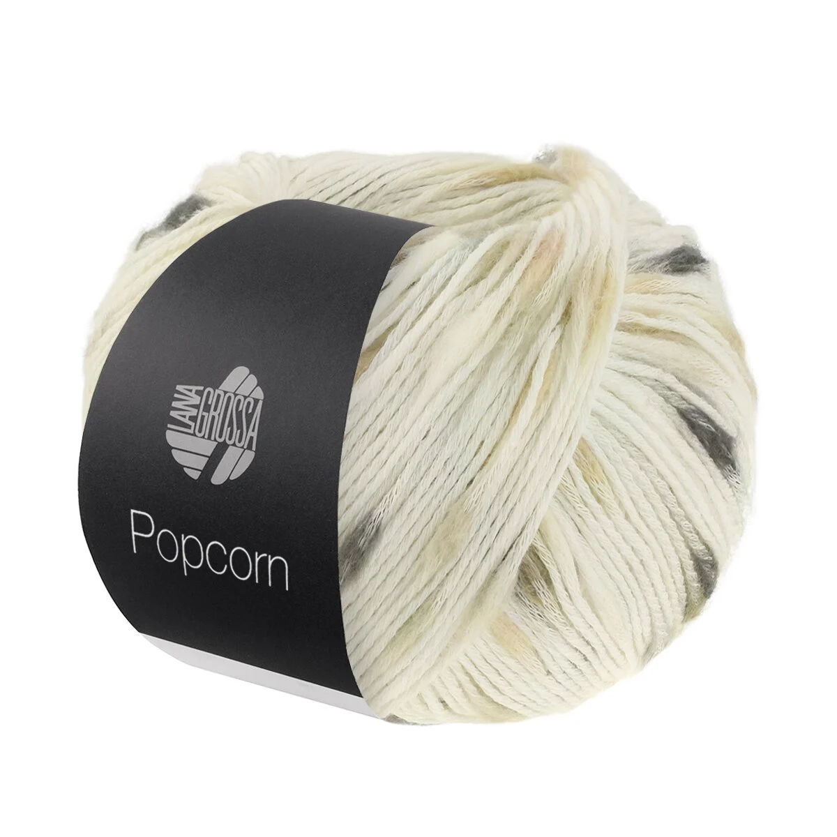Lana Grossa - Popcorn 0009 weiß beige camel grau anthrazit