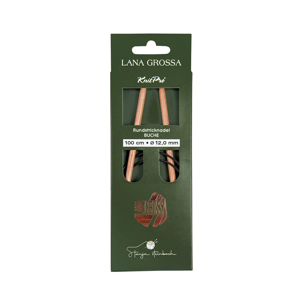 Lana Grossa - Rundstricknadel Holz Buche 100cm 12.0mm