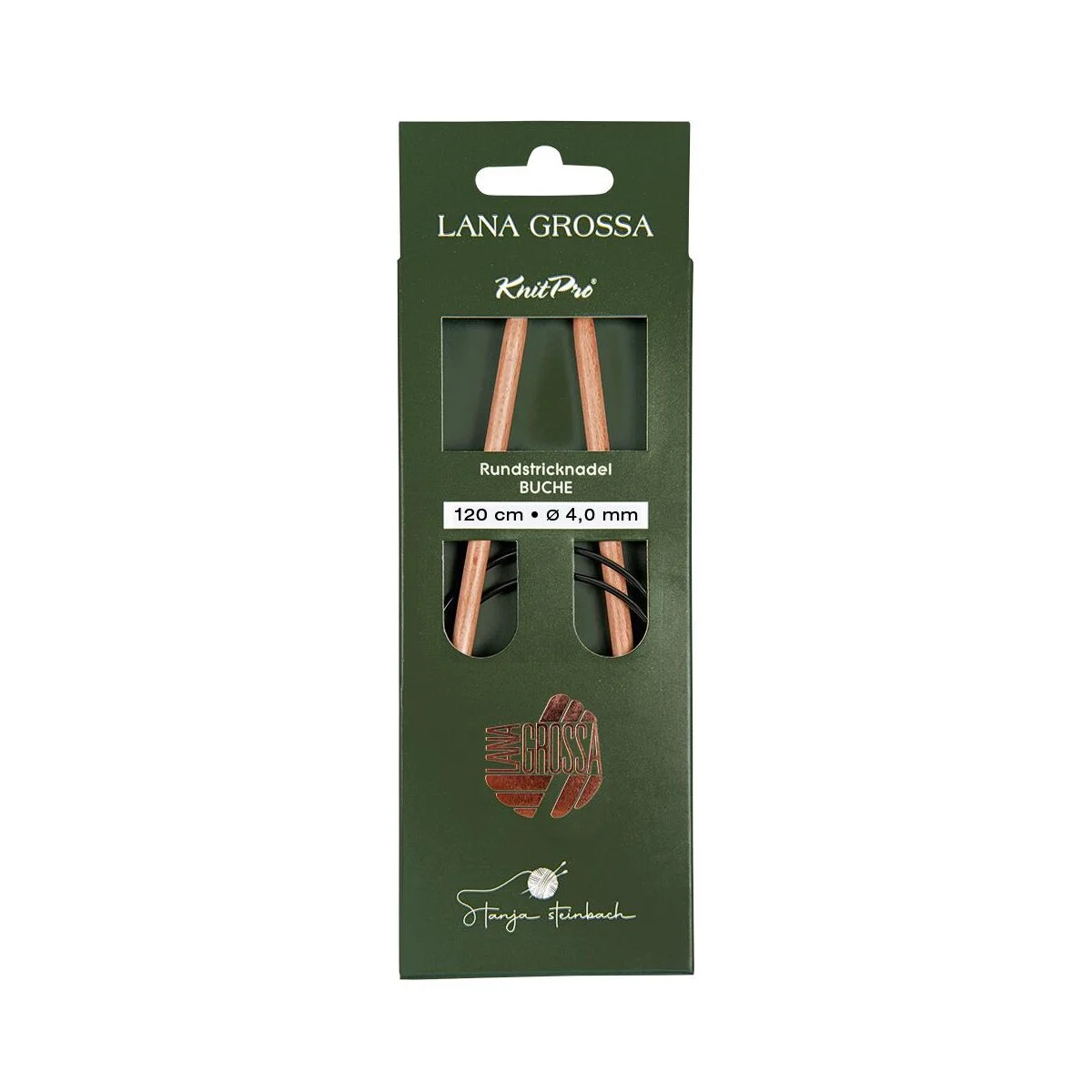 Lana Grossa - Rundstricknadel Holz Buche 120cm 4.0mm
