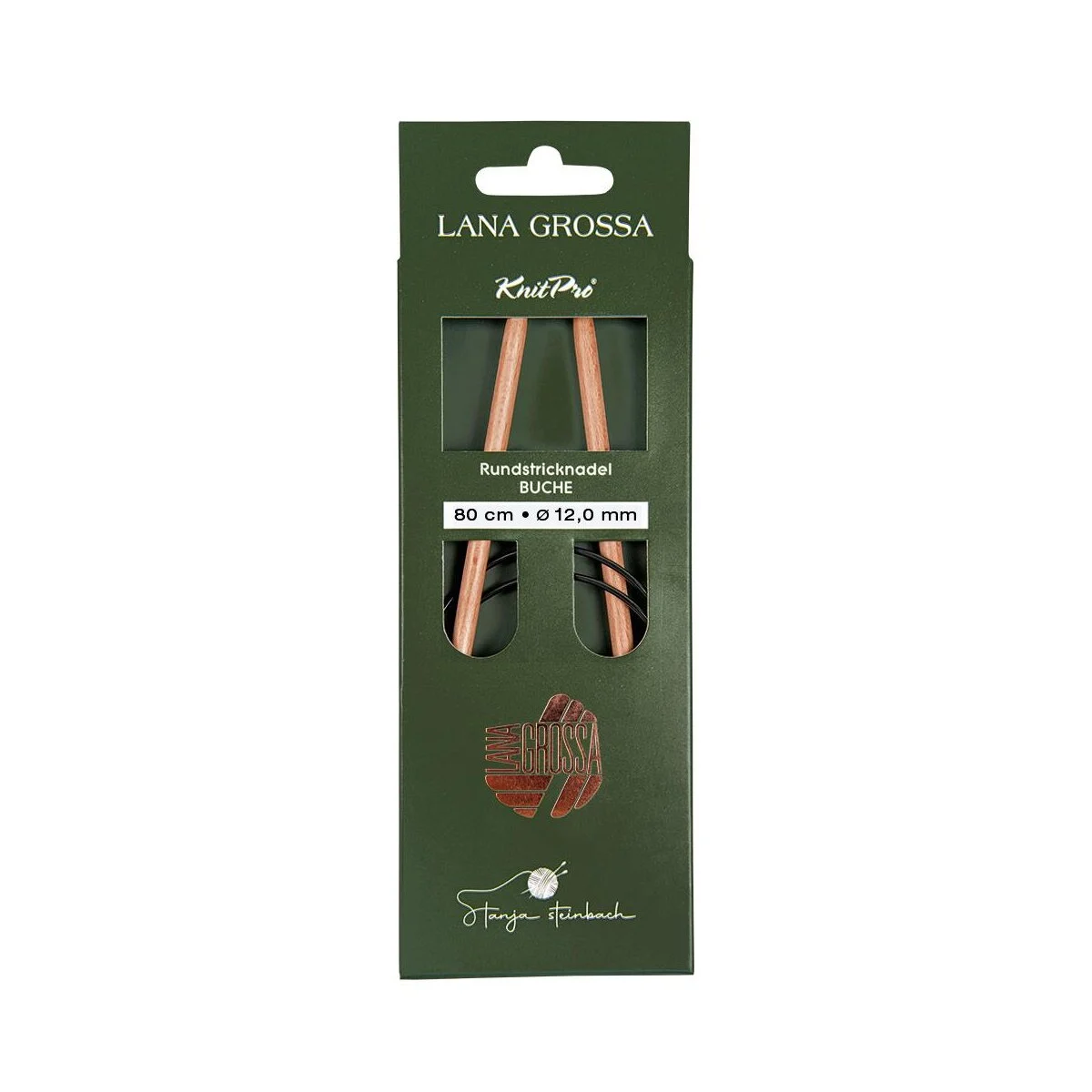 Lana Grossa - Rundstricknadel Holz Buche 80cm 12.0mm
