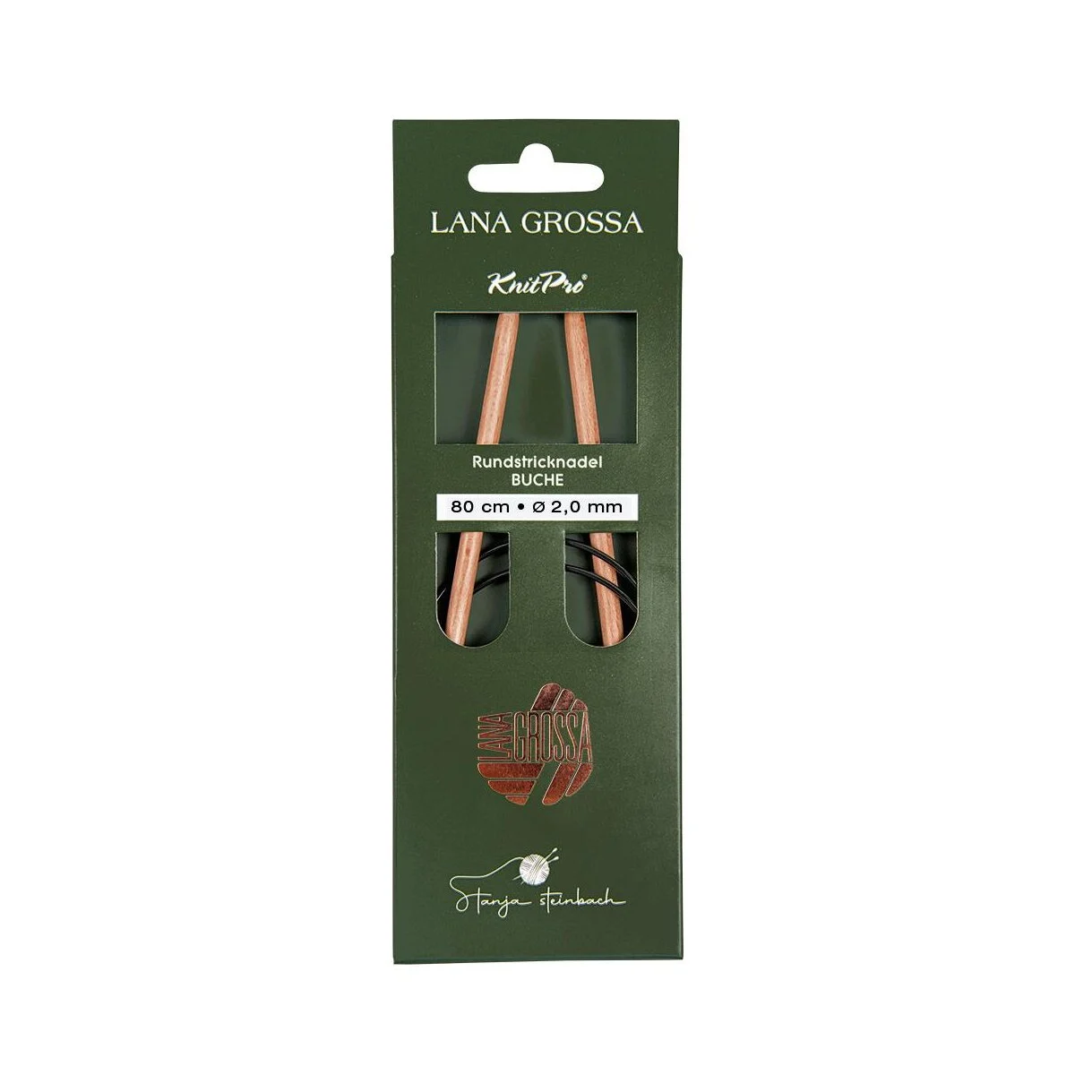 Lana Grossa - Rundstricknadel Holz Buche 80cm 2.0mm