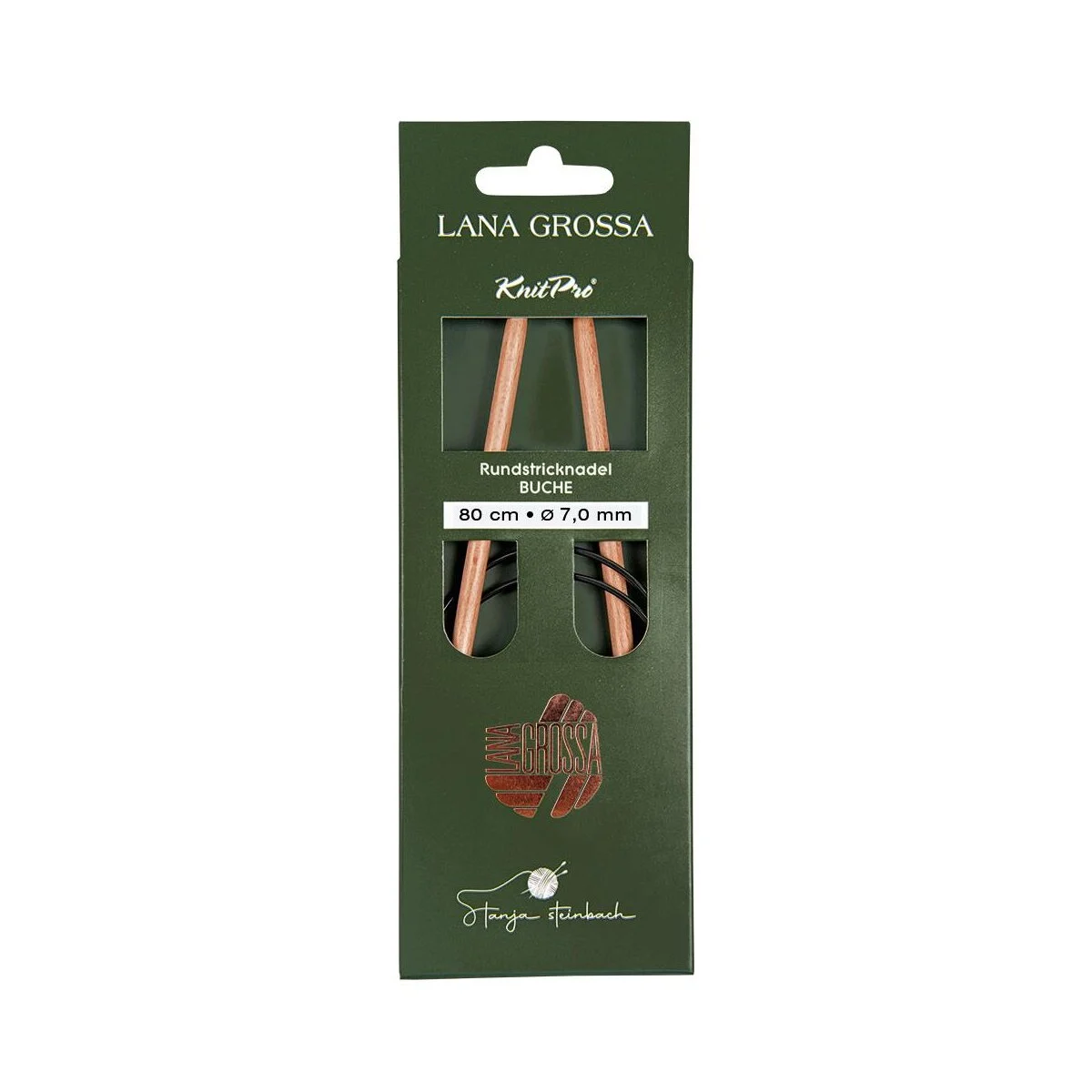 Lana Grossa - Rundstricknadel Holz Buche 80cm 7.0mm