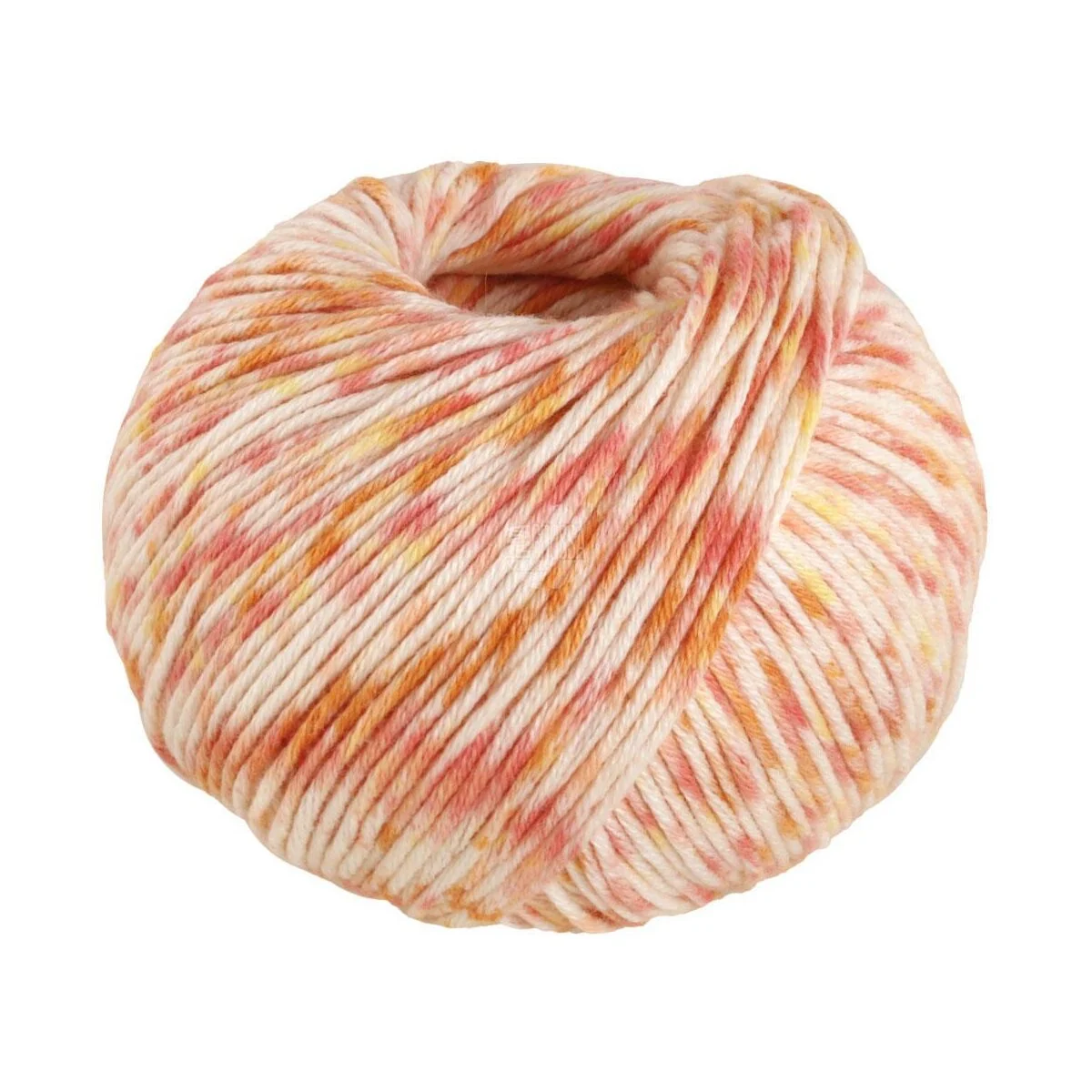 Lana Grossa - Soft Cotton Print 0121 ecru zartgelb lachs