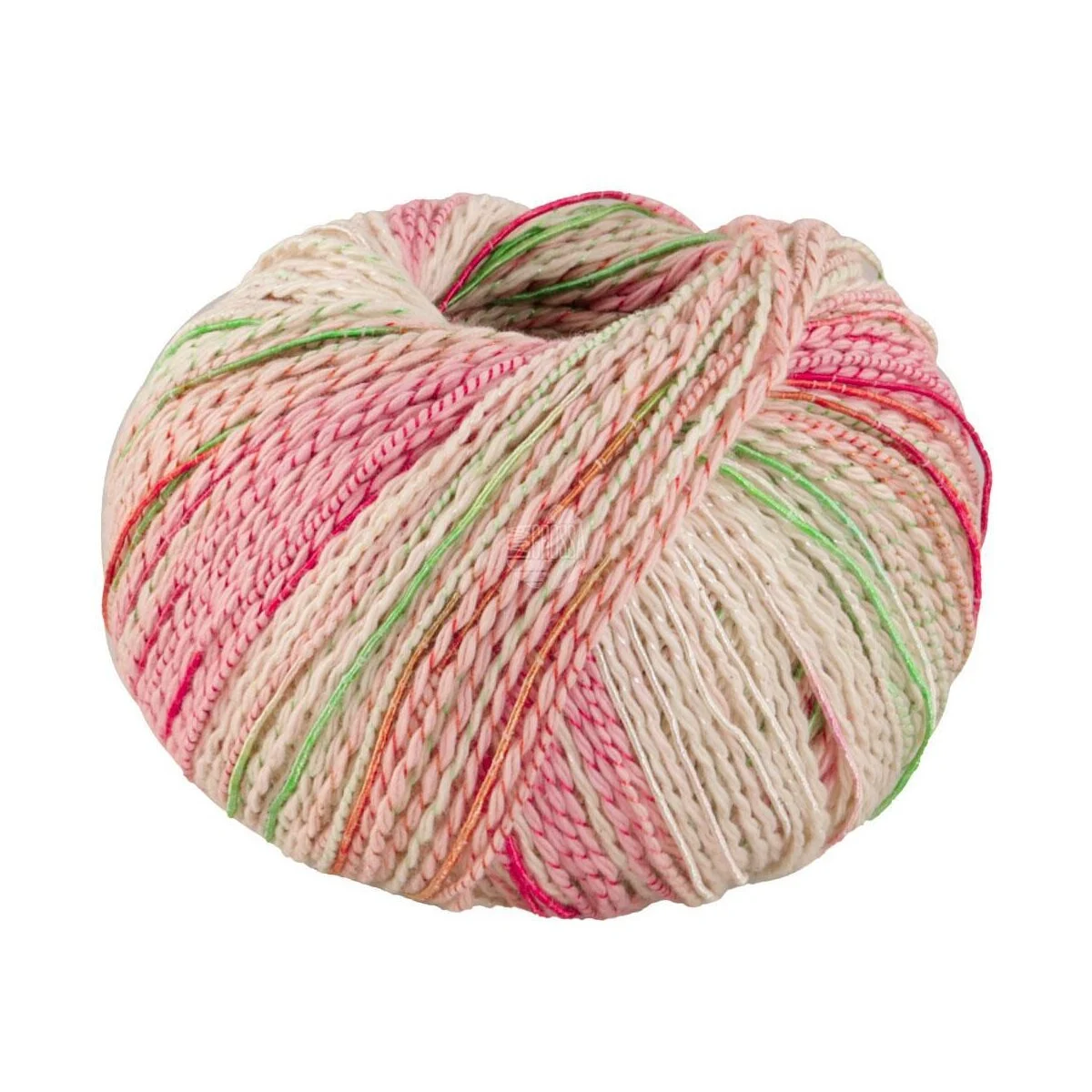 Lana Grossa - Torto 0005 pastellgrün rosa orange grün hellgrau