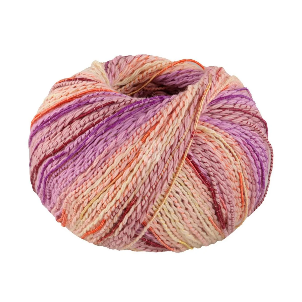 Lana Grossa - Torto 0006 blassgelb lila weinrot orange rosa gelb lachs