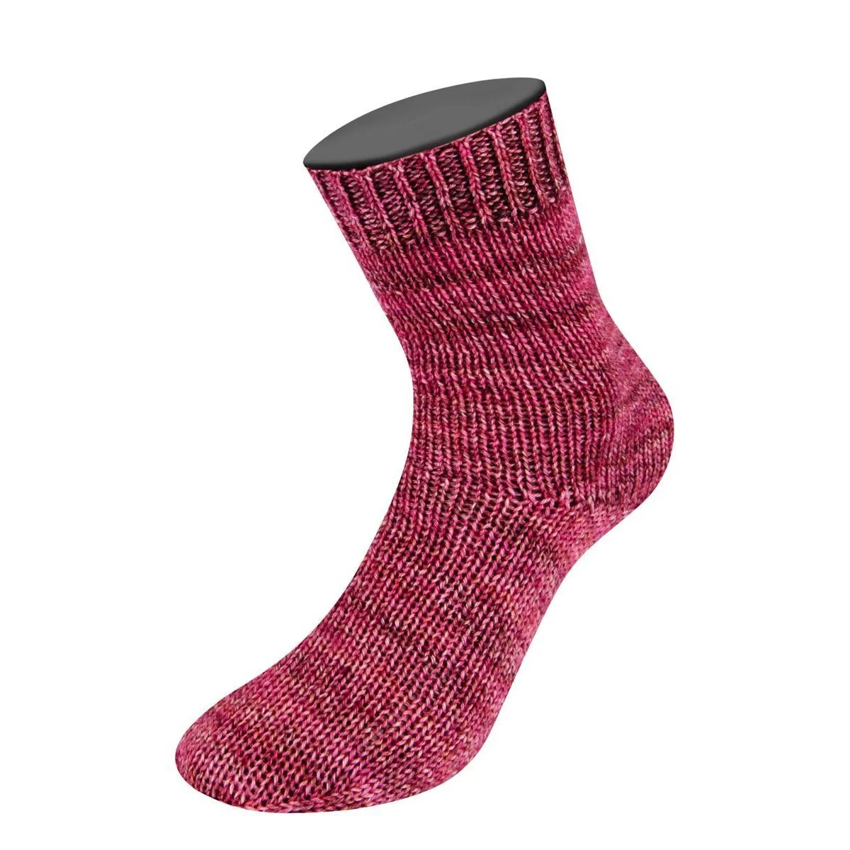 Lana Grossa - Vintage Socks 1009 altrosa geranienrot bordeaux meliert