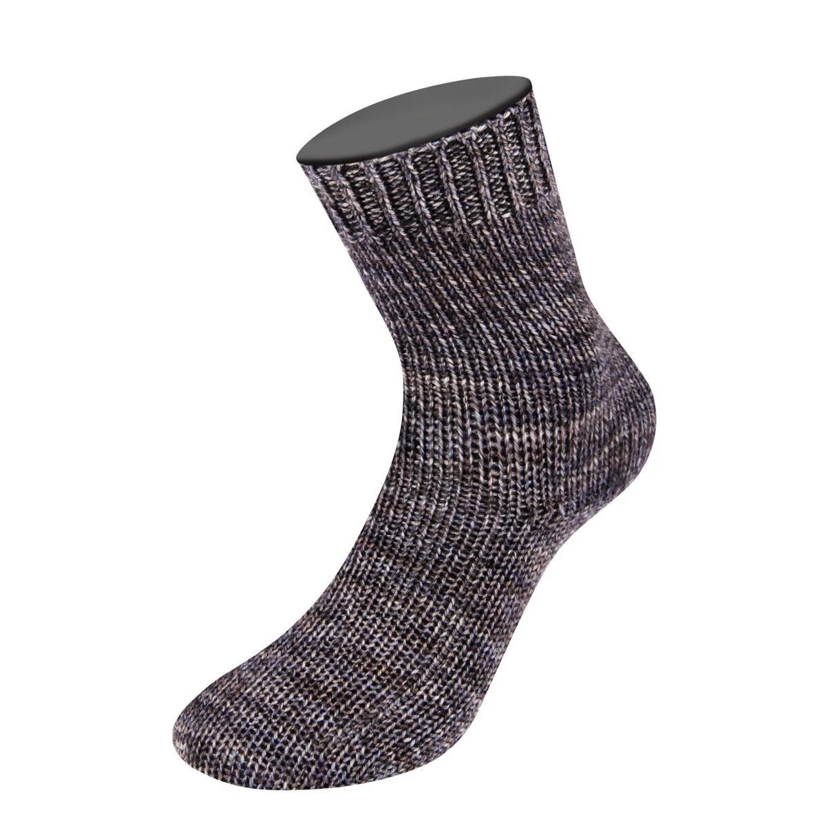 Lana Grossa - Vintage Socks 1010 graubeige dunkelgrau graubraun meliert