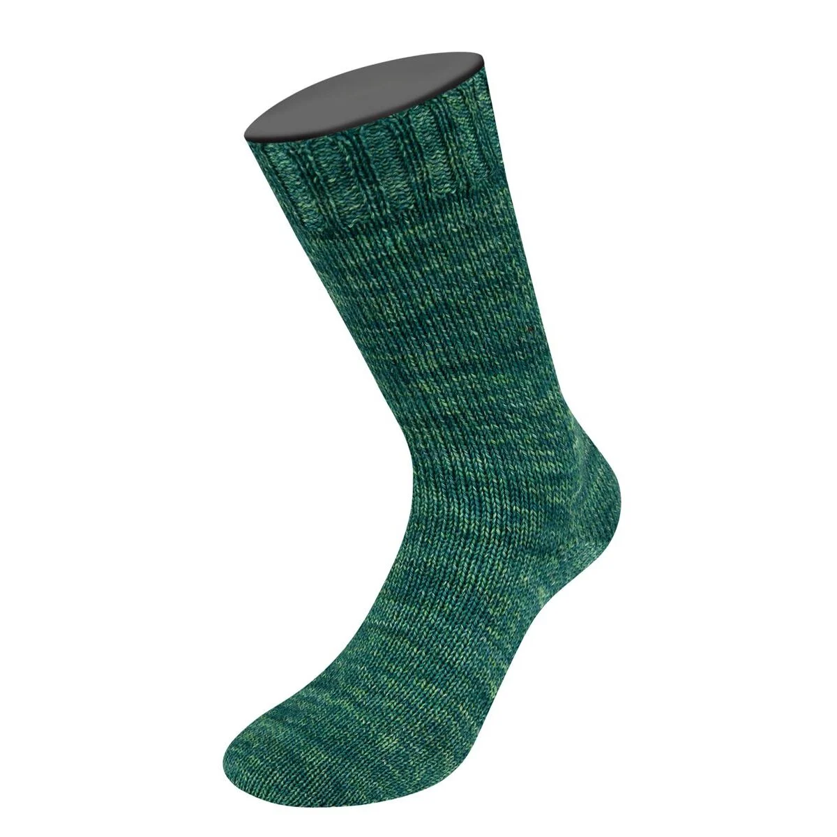 Lana Grossa - Vintage Socks 1015 dunkelgrün gelbgrün petrol meliert