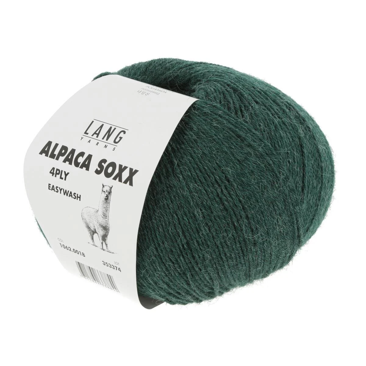 Lang Yarns - Alpaca Soxx 4-fach/4-PLY 0018 flaschengrün melange