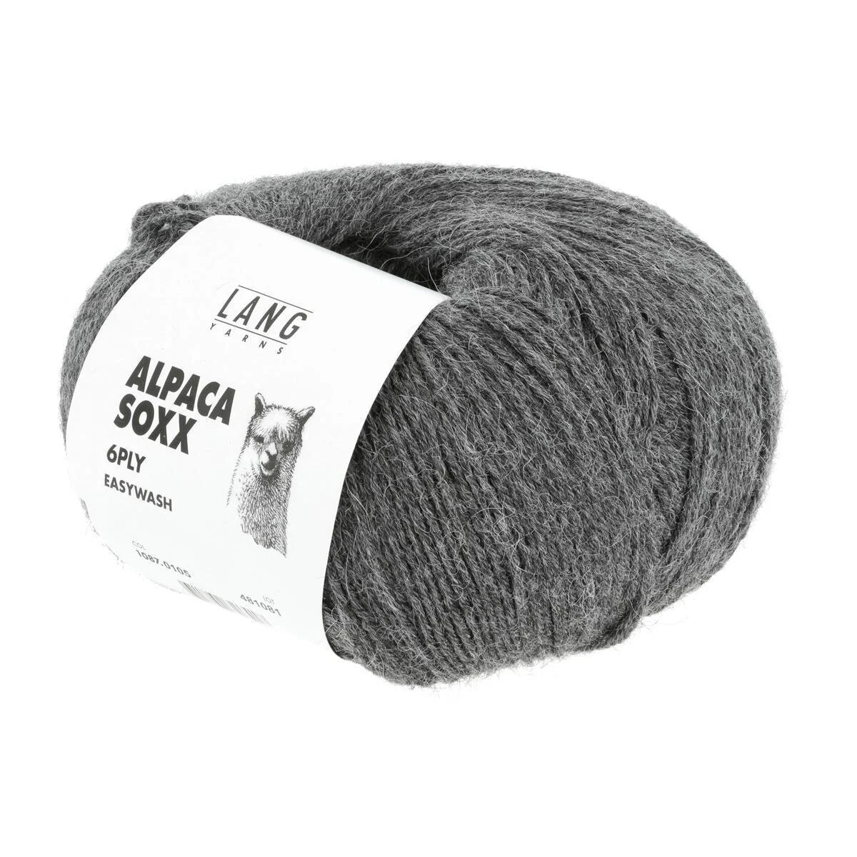 Lang Yarns - Alpaca Soxx 6-fach/6-PLY 0105 dunkelgrau melange