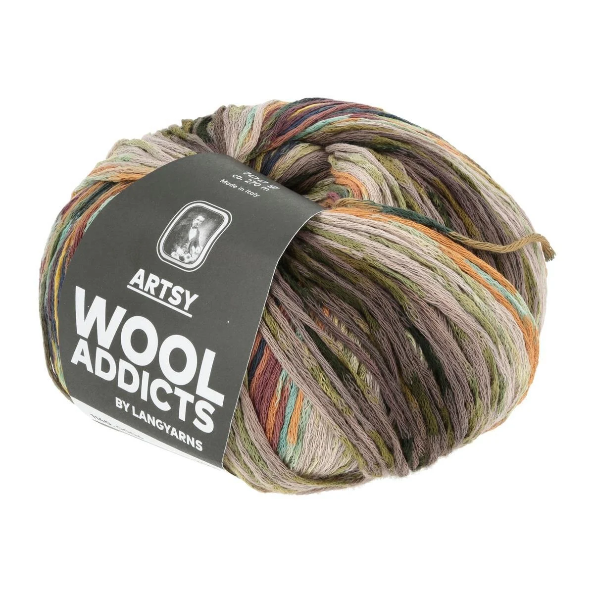 Lang Yarns - Artsy 0006 olive beige blue