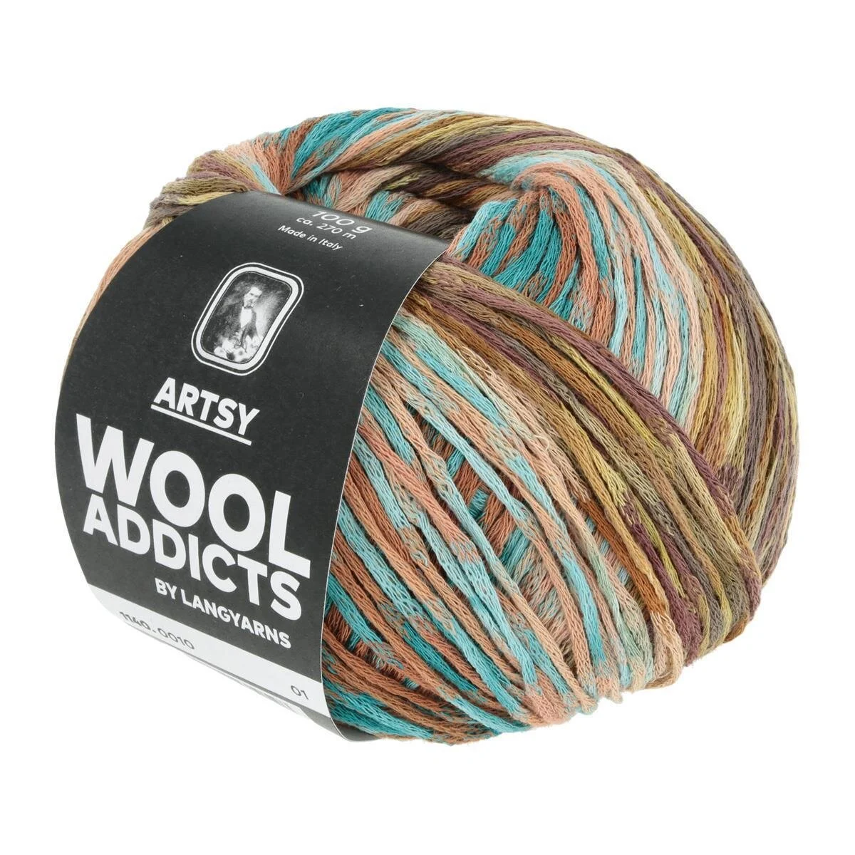 Lang Yarns - Artsy 0010 brown blue ocre lilac