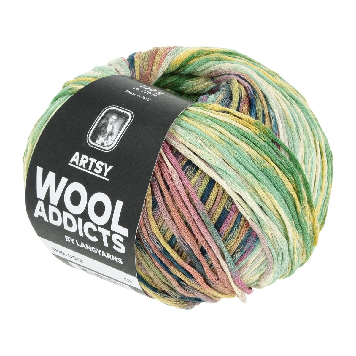 Lang Yarns - Artsy 0012 green yellow pink petrol