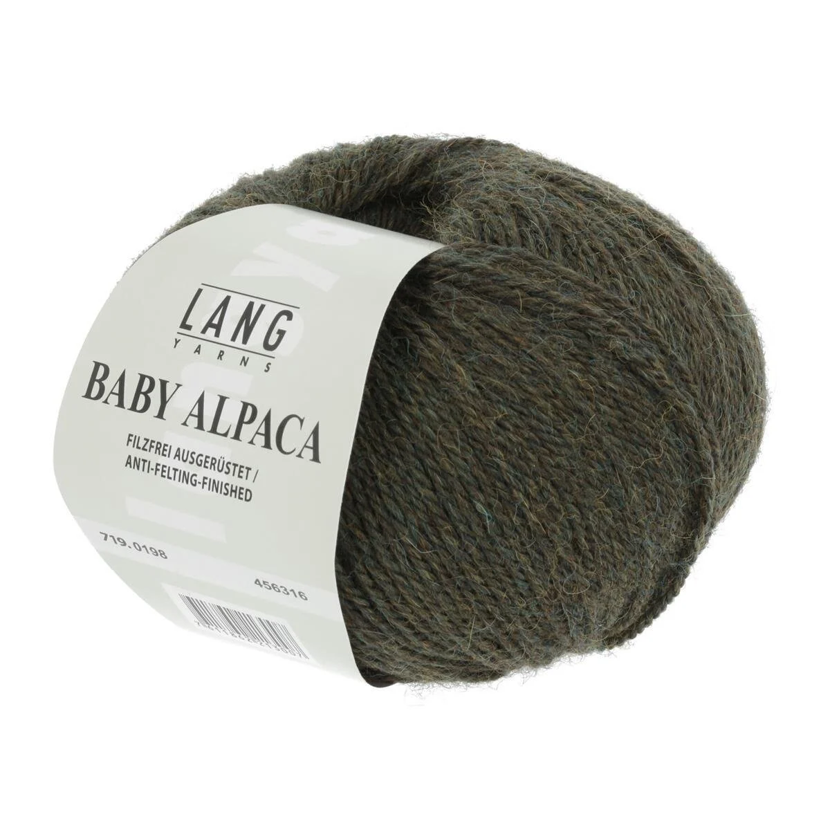 Lang Yarns - Baby Alpaca 0198 dunkelolive melange