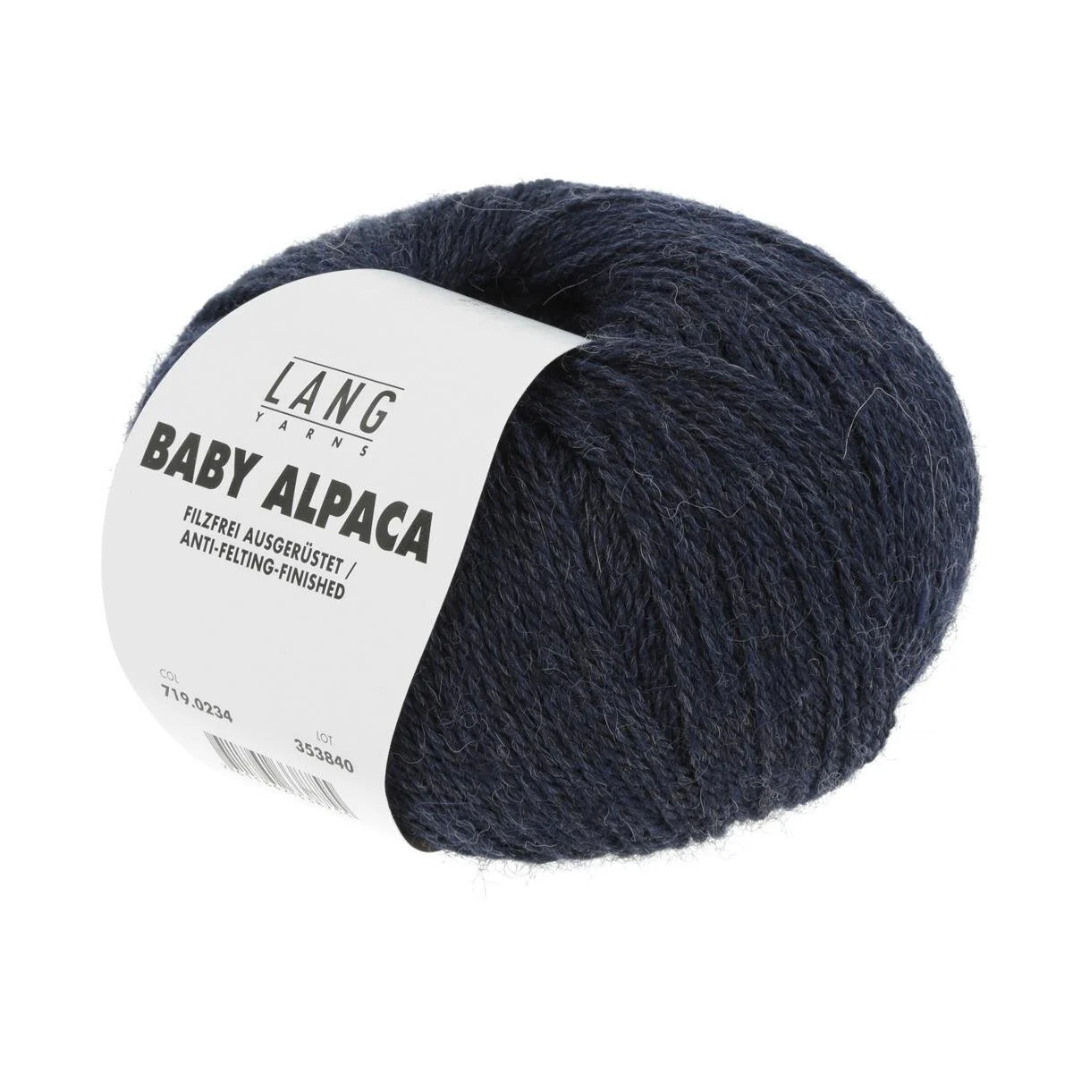 Lang Yarns - Baby Alpaca 0234 jeans dunkel melange
