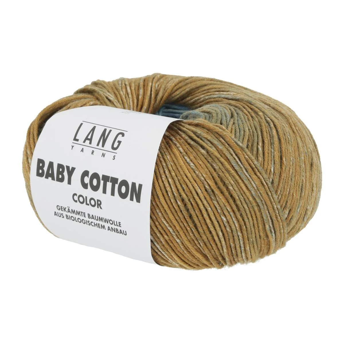 Lang Yarns - Baby Cotton Color 0151 hellblau ocker rosa