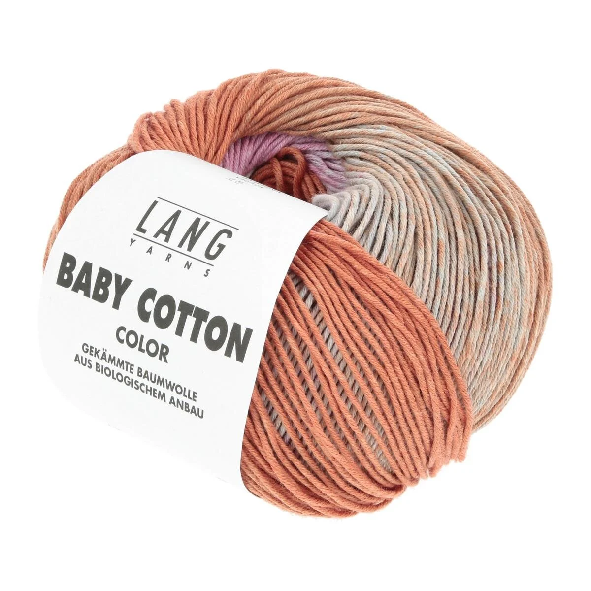Lang Yarns - Baby Cotton Color 0153 rosa mint orange