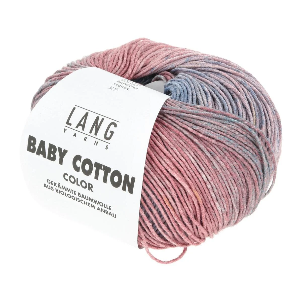 Lang Yarns - Baby Cotton Color 0154 blau orange rosa