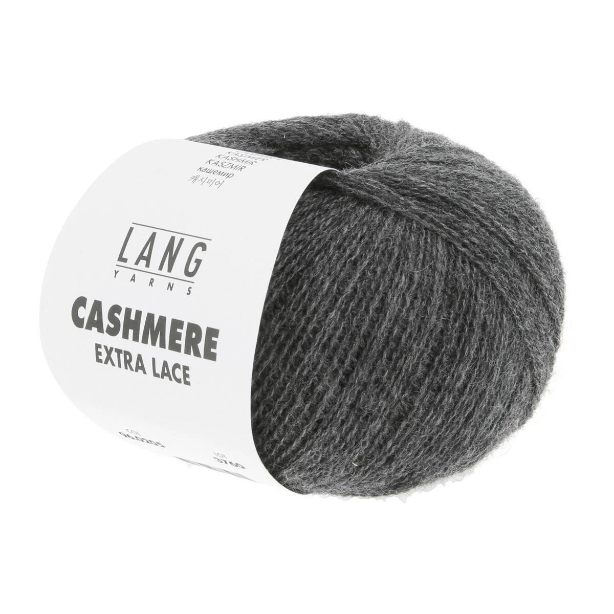 Lang Yarns - Cashmere Extra Lace 0205 dunkelgrau melange