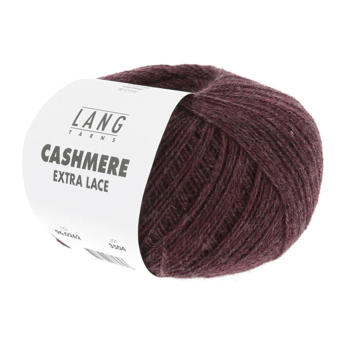 Lang Yarns - Cashmere Extra Lace 0262 weinrot melange