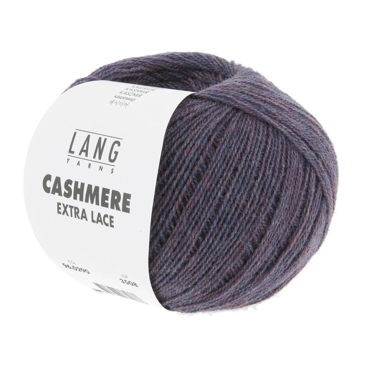 Lang Yarns - Cashmere Extra Lace 0290 dunkelviolett melange