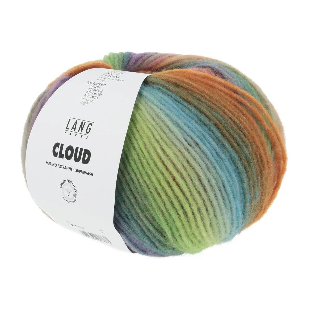 Lang Yarns - Cloud 0021 blau orange grün pink