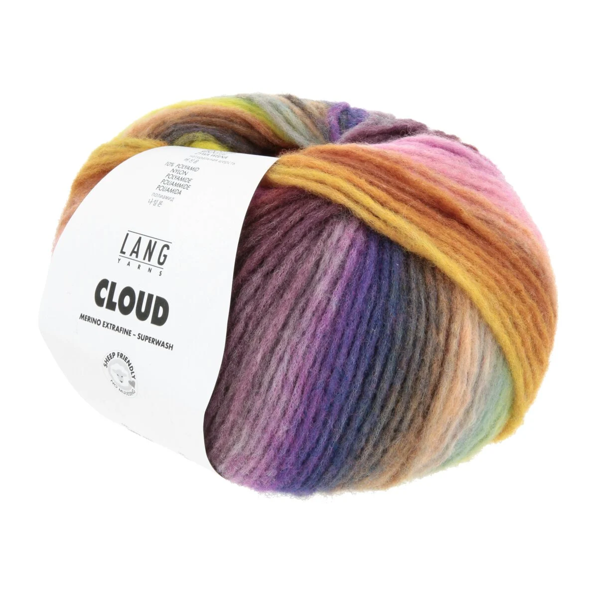 Lang Yarns - Cloud 0031 orange marine gelb pflaume