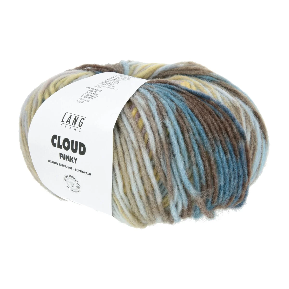 Lang Yarns - Cloud Funky 0028 pflaume grau marine messing