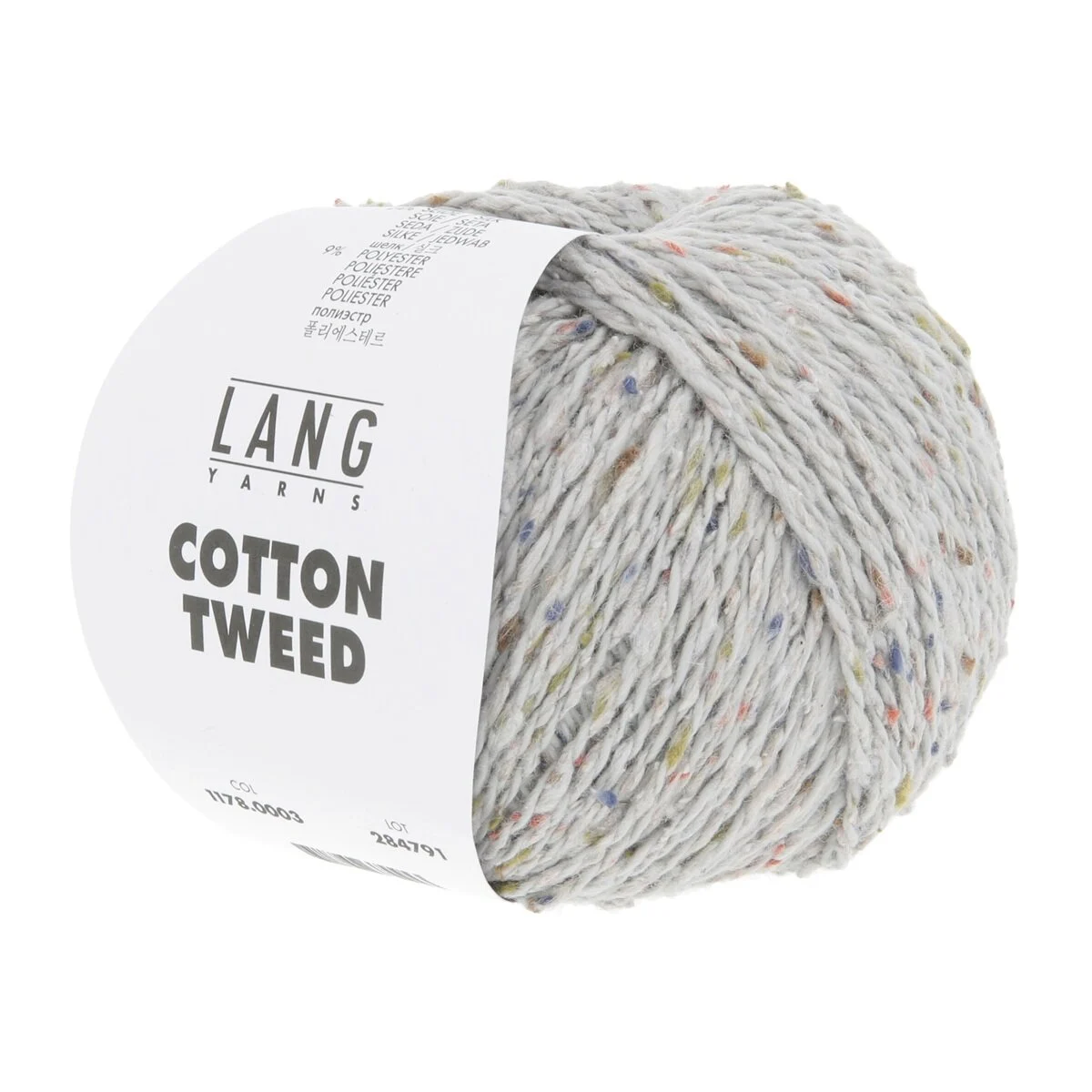Lang Yarns - Cotton Tweed 0003 hellgrau