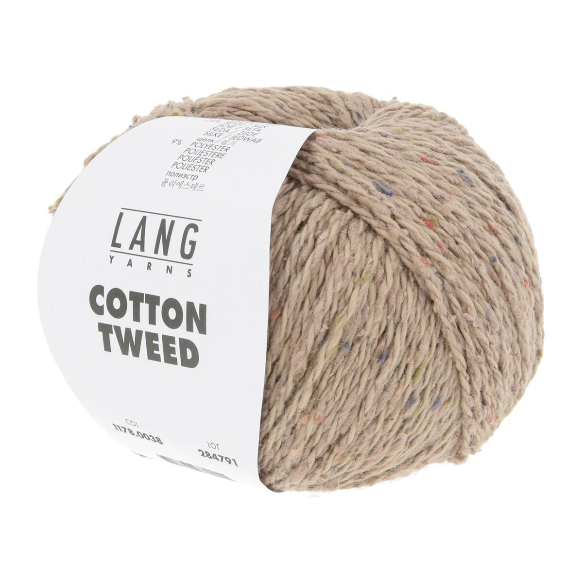 Lang Yarns - Cotton Tweed 0038 haselnuss