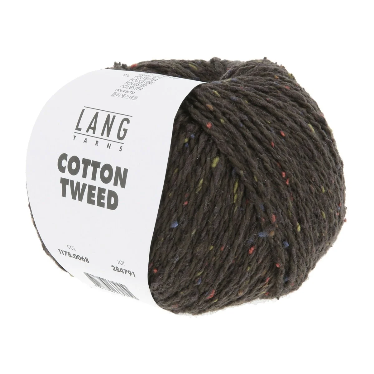 Lang Yarns - Cotton Tweed 0068 dunkelbraun