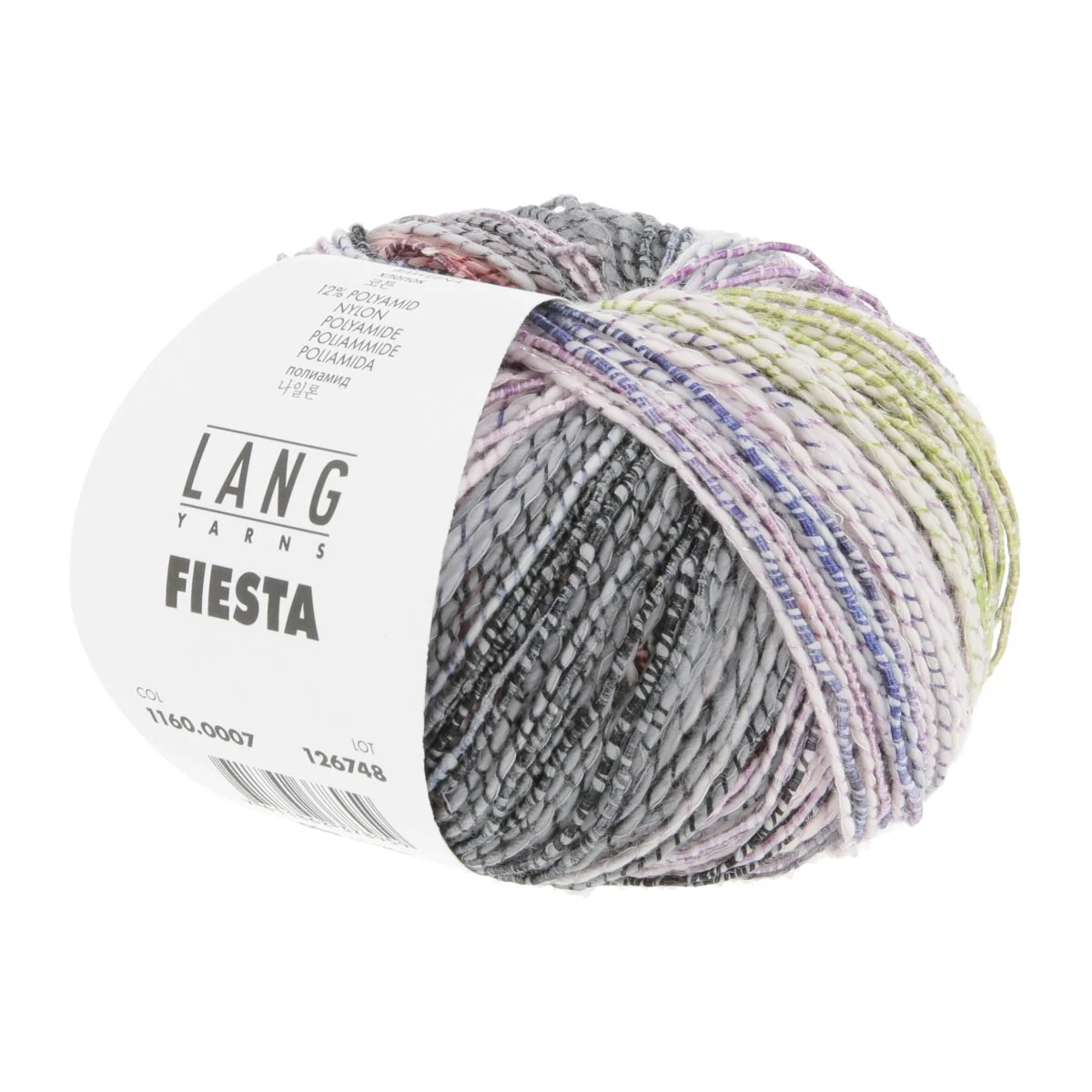 Lang Yarns - Fiesta 0007 rot lila grau hellgrün