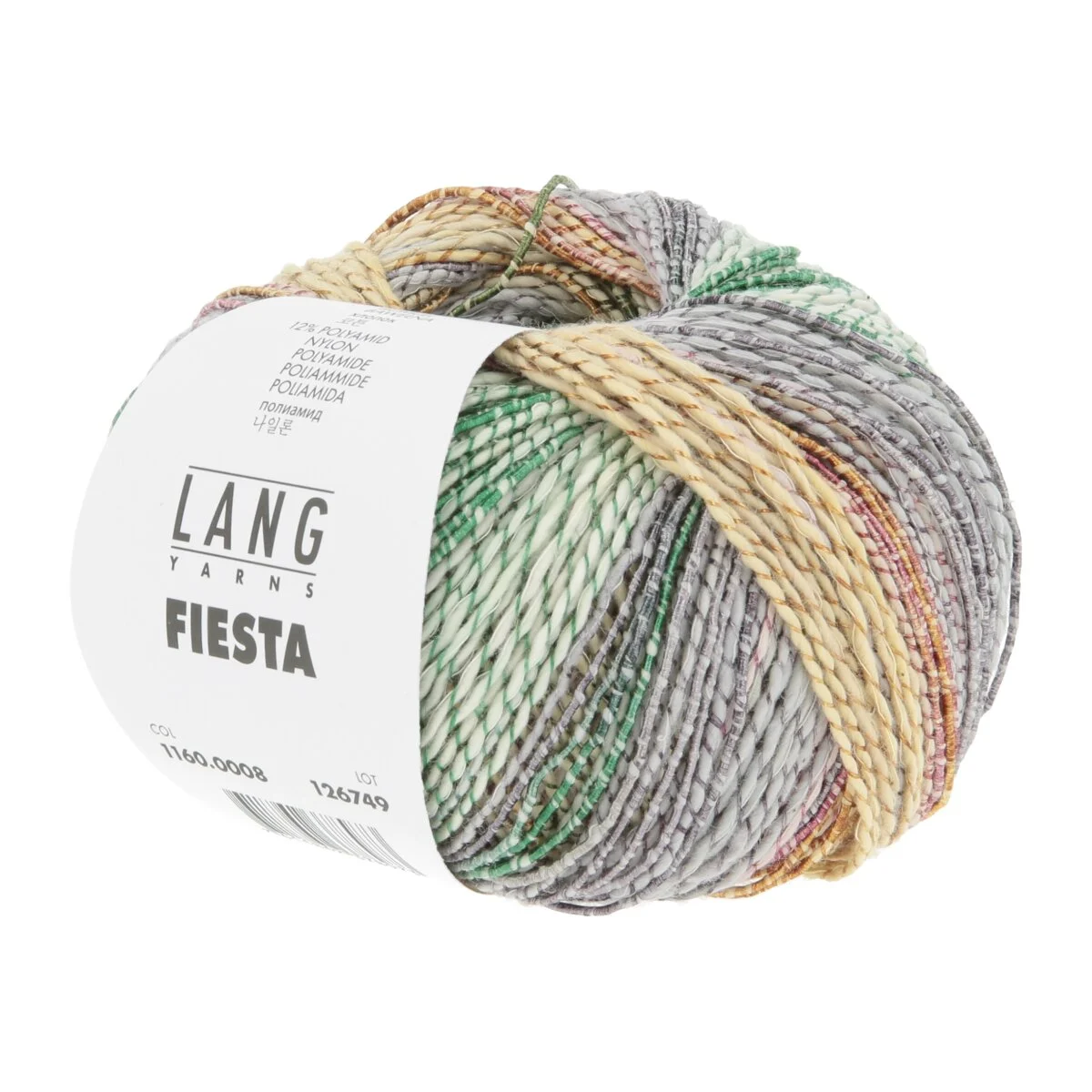 Lang Yarns - Fiesta 0008 grün rosa gelb grau