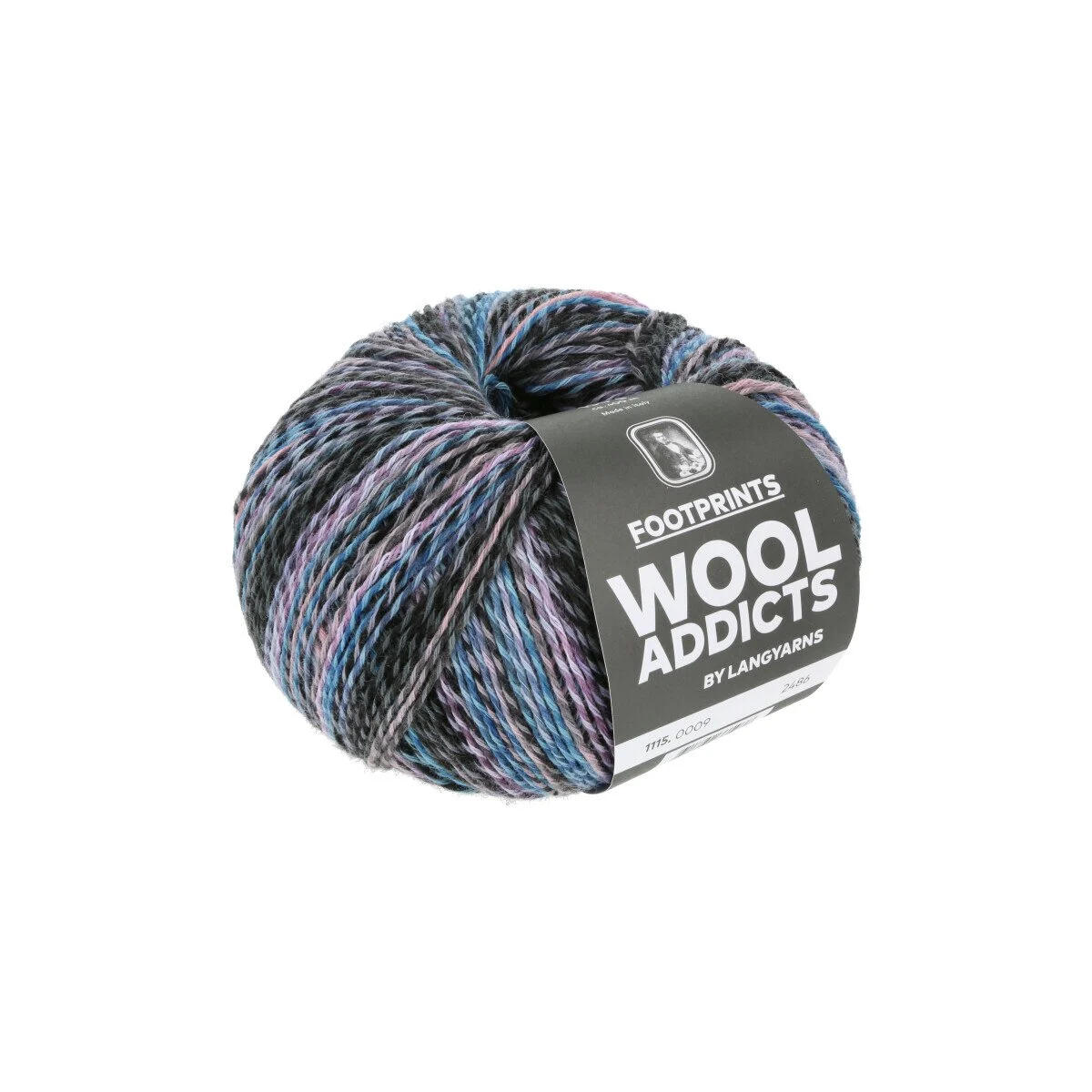 Lang Yarns - Footprints 0009 schwarz lila petrol
