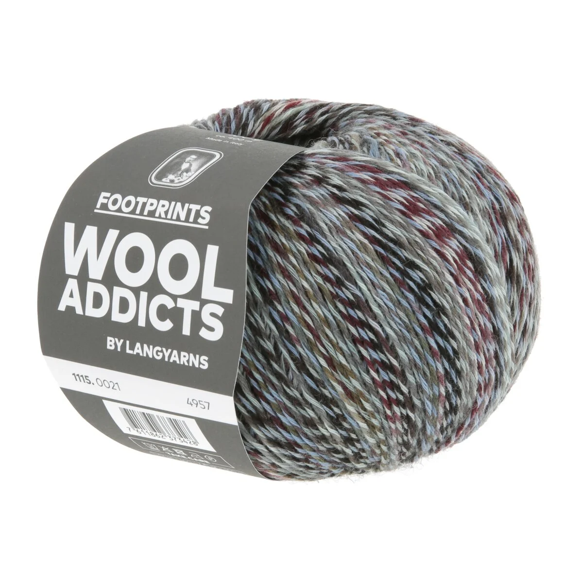 Lang Yarns - Footprints 0021 bordeaux grey lavender