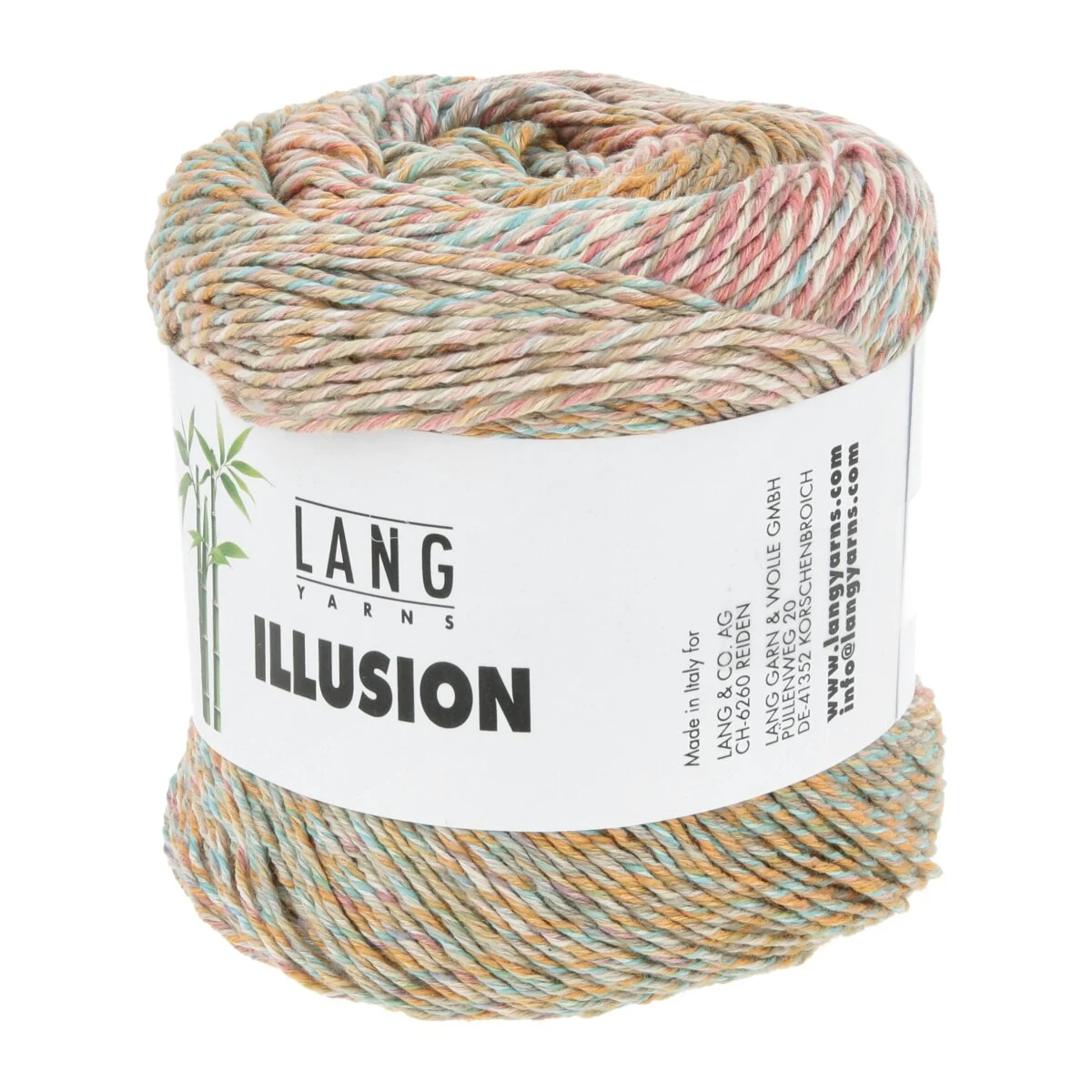 Lang Yarns - Illusion 0011 lachs orange aqua offwhite